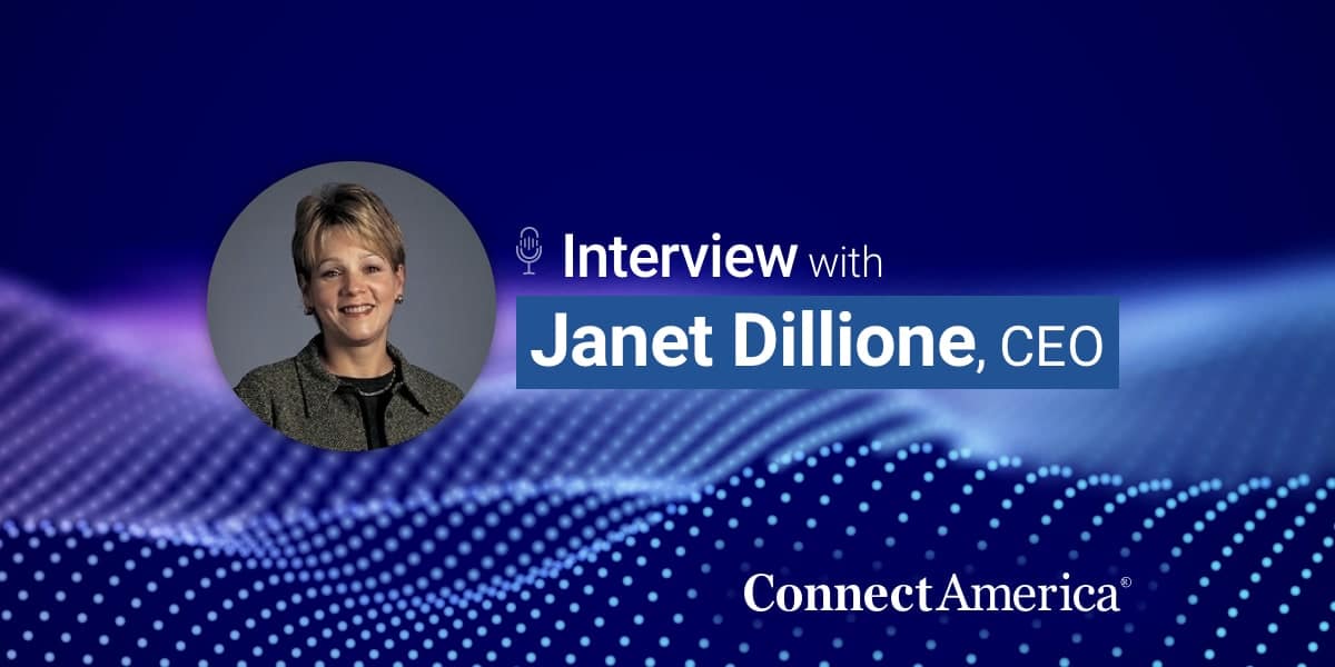 CEO Janet Dillione interview graphic