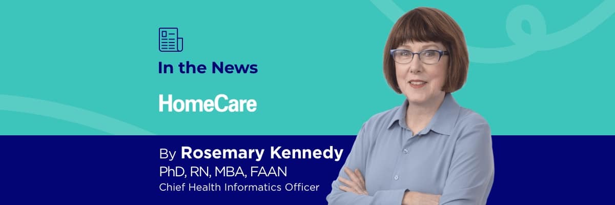 Image of Rosemary Kennedy with in the news home care at the top