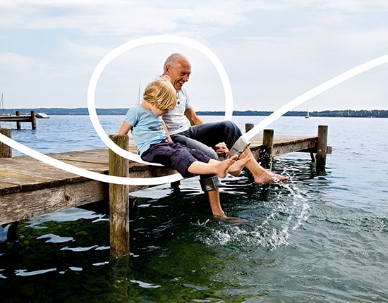 Grandpa on Dock with OTG Improve Health Outcomes